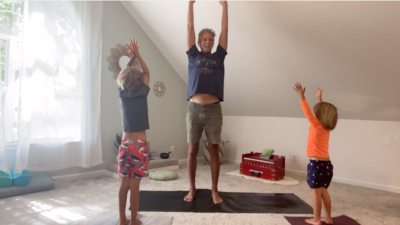 Kids Yoga Before An Outing
